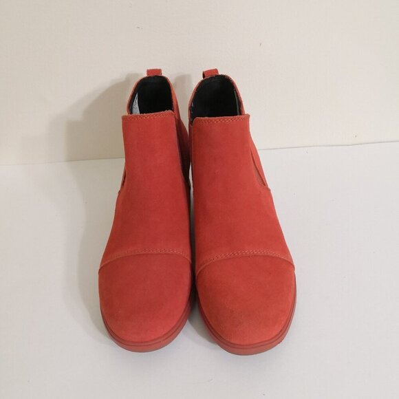 NEW Sorel Women's Evie Pull-On Bootie Waterproof Suede Leather Wedge Ankle Sz 7 - Picture 3 of 7